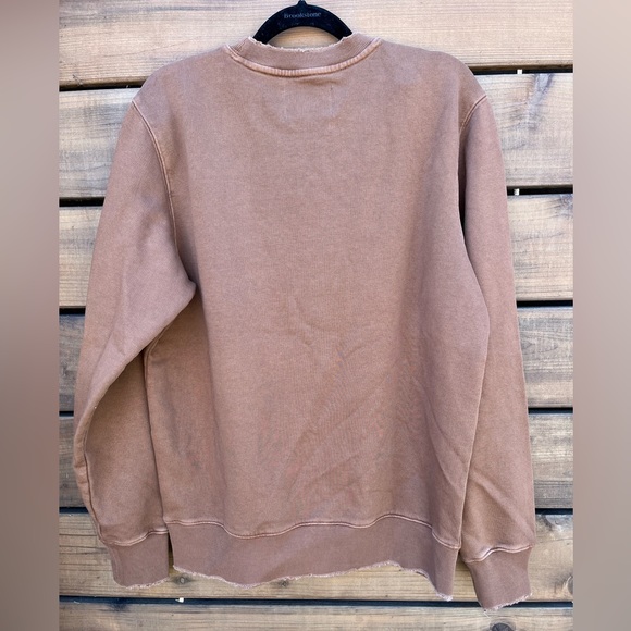 NWT Sandrine Rose x Free people Burnt Color sweatshirt, mid weight, Size Small - Picture 6 of 10